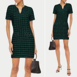 NWT Sandro Clyo embellished boucle'-Tweed Houndstooth Mini Dress Size 8 US